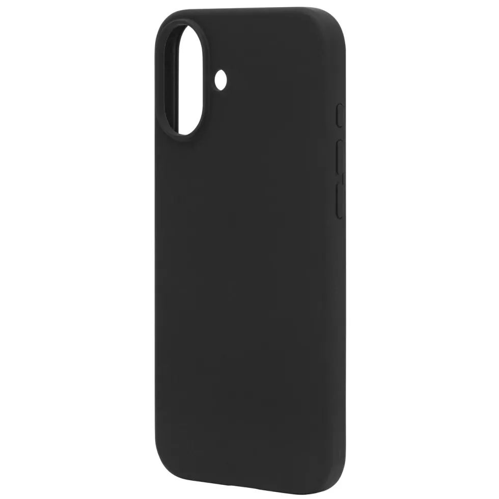 Linocell Rubber case for iPhone 16 Plus Svart