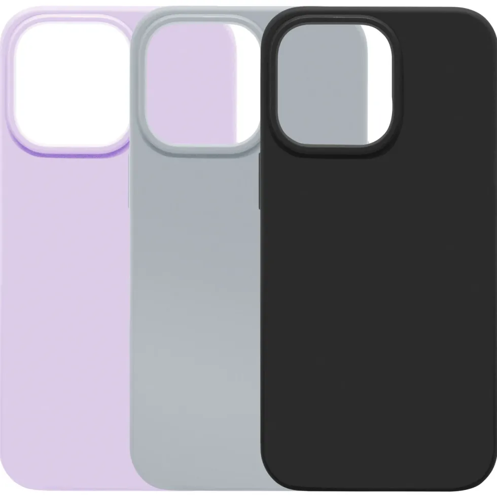 Linocell Rubber Case for iPhone 13 Pro Svart