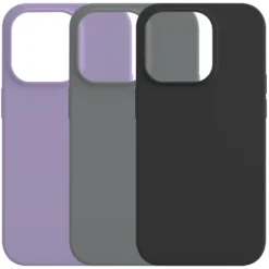 Linocell Rubber case for iPhone 14 Pro Svart