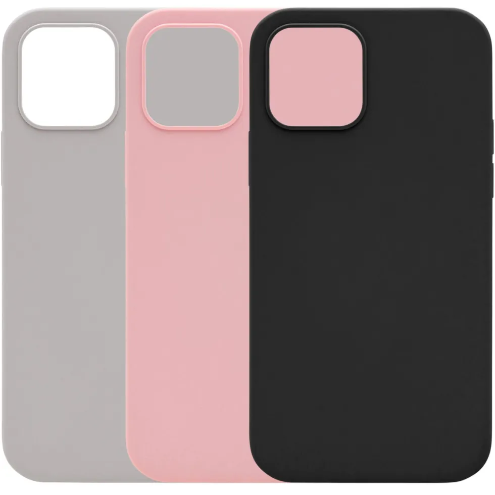 Linocell Rubber Case iPhone 12 og 12 Pro Svart