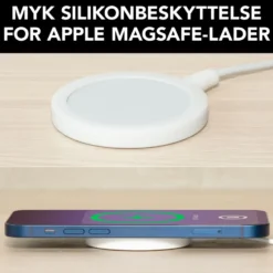 Linocell Silikonbeskyttelse for Magsafe-lader Hvit