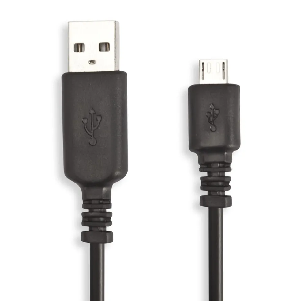 Linocell USB-A til Micro-USB-kabel Svart 0,5 m