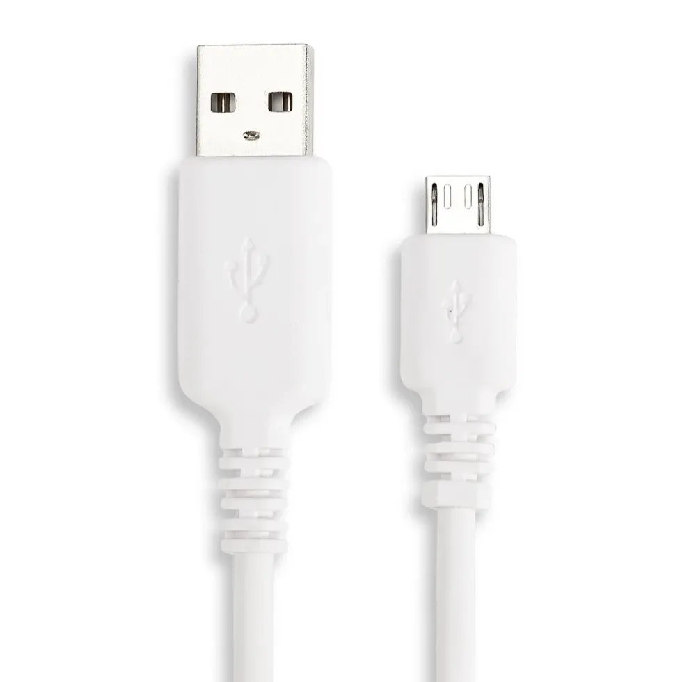 Linocell USB-A til Micro-USB-kabel Hvit 1 m