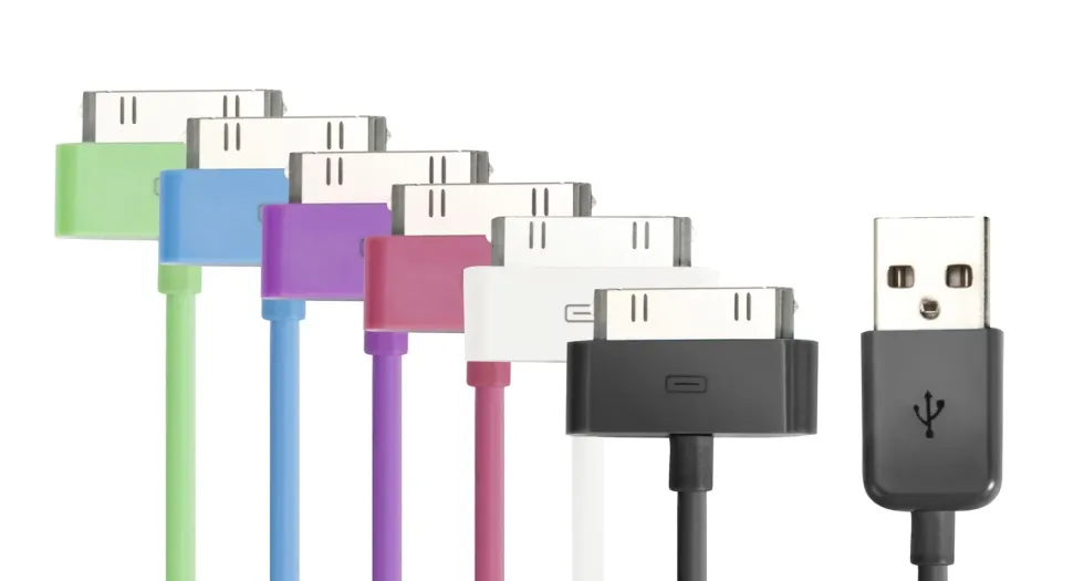 Linocell USB-kabel for iPhone 30-pinners Hvit 1 m