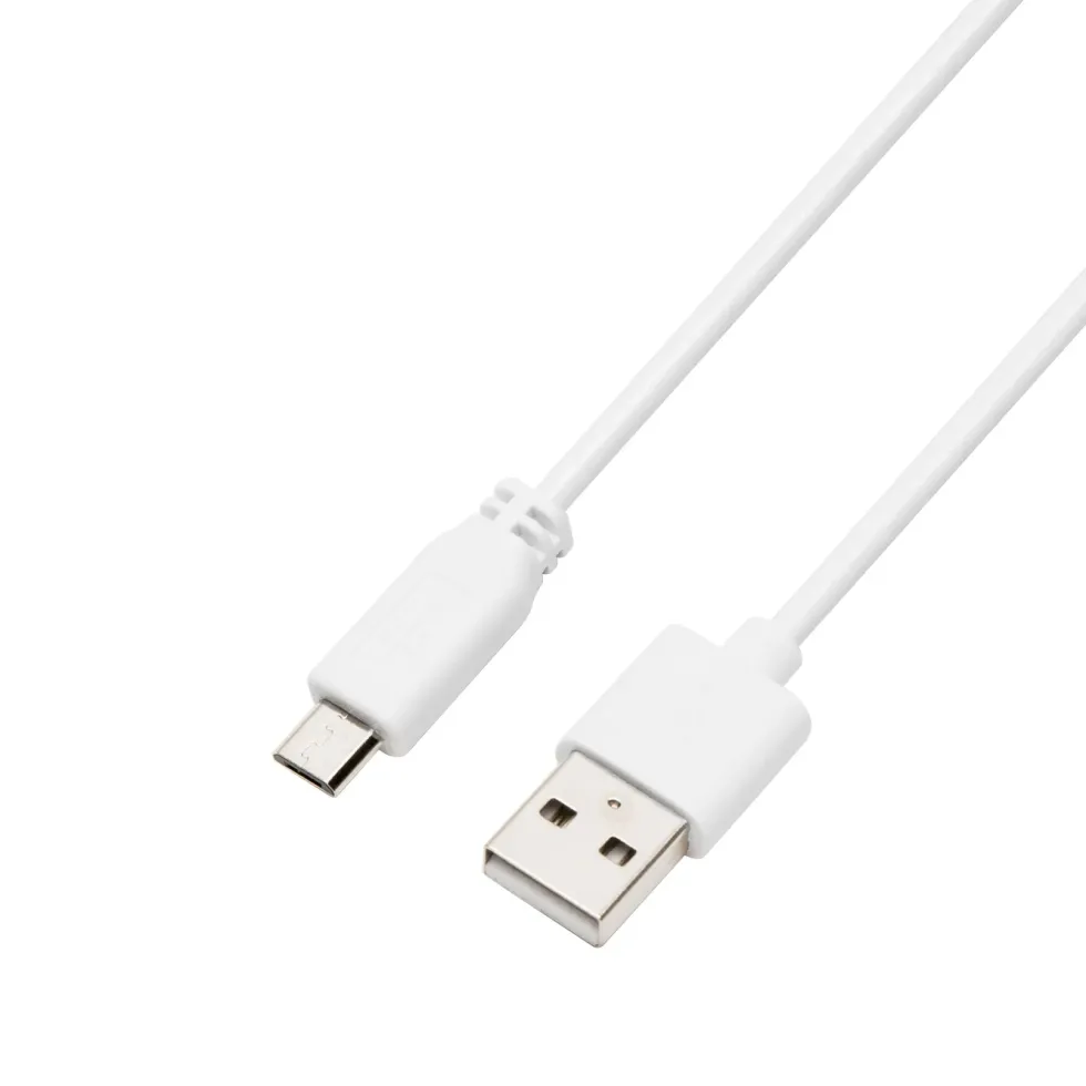 Linocell USB-lader med Micro-USB-kabel 2,4 A Hvit