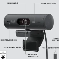 Logitech Brio 500 Webkamera med USB-C-tilkobling