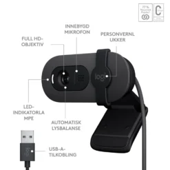 Logitech Brio 100 webkamera USB-A