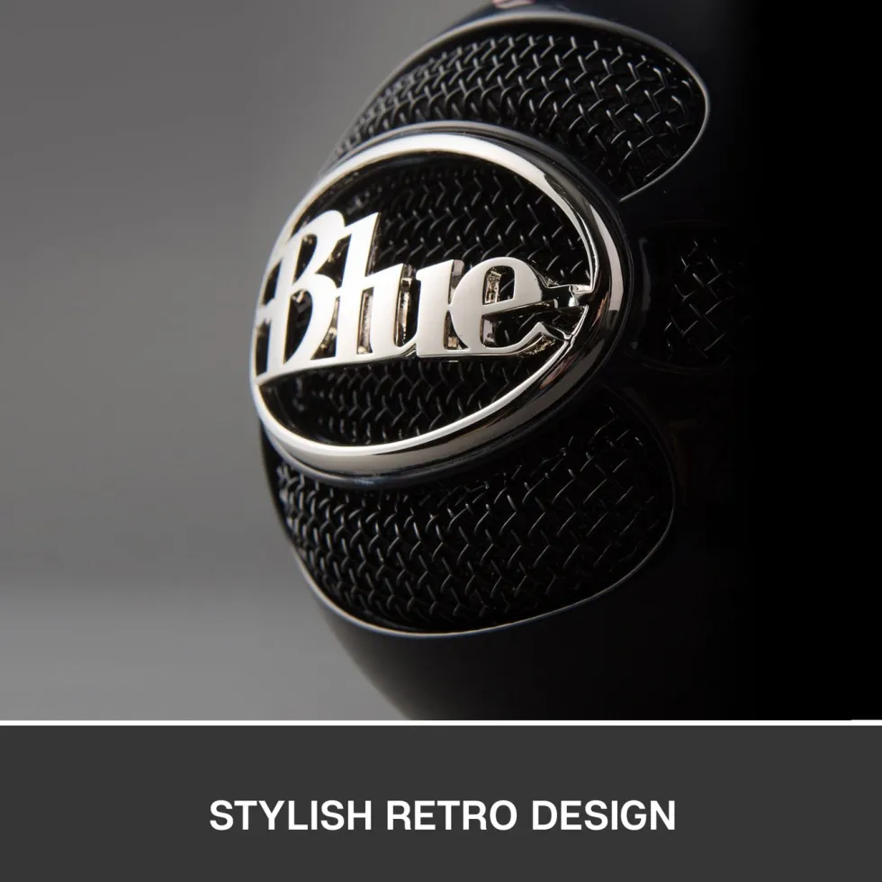 Logitech C Blue Snowball USB-stereomikrofon Svart