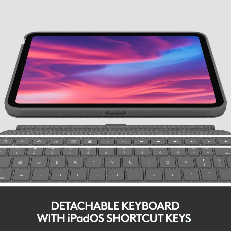 Logitech Combo Touch Tastaturetui for iPad (10. gen) og iPad (A16)