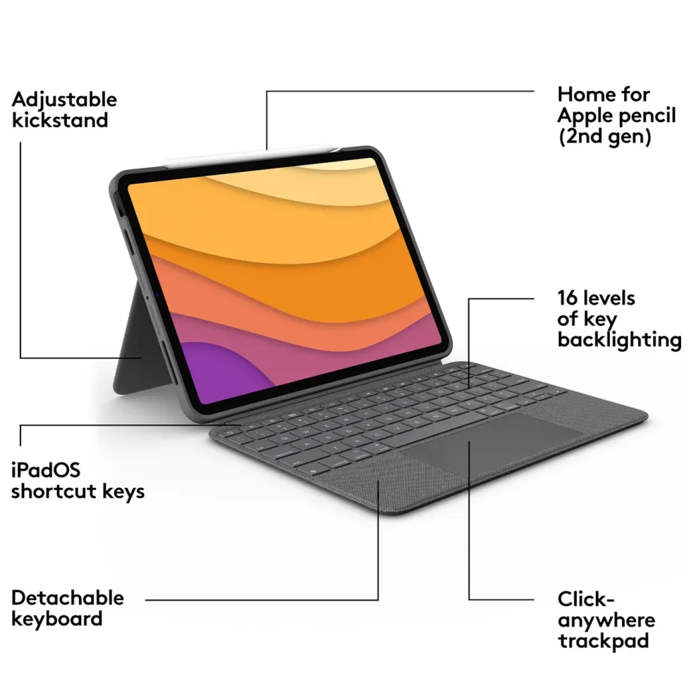 Logitech Combo Touch Tastatur for iPad Air (4.-5. gen)