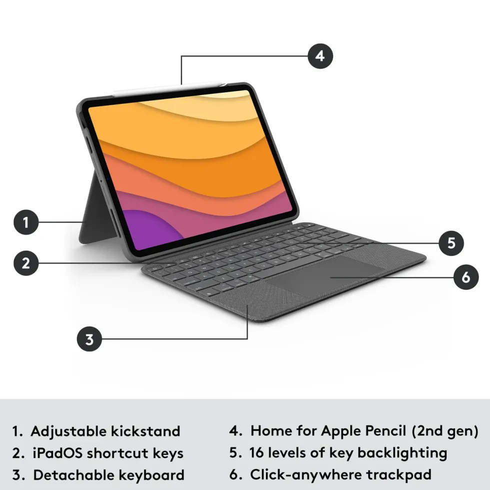 Logitech Combo Touch Tastatur for iPad Air (4.-5. gen)