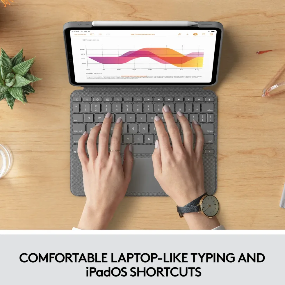 Logitech Combo Touch Tastatur for iPad Air (4.-5. gen)