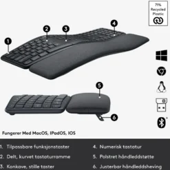 Logitech Ergo K860 Ergonomisk tastatur