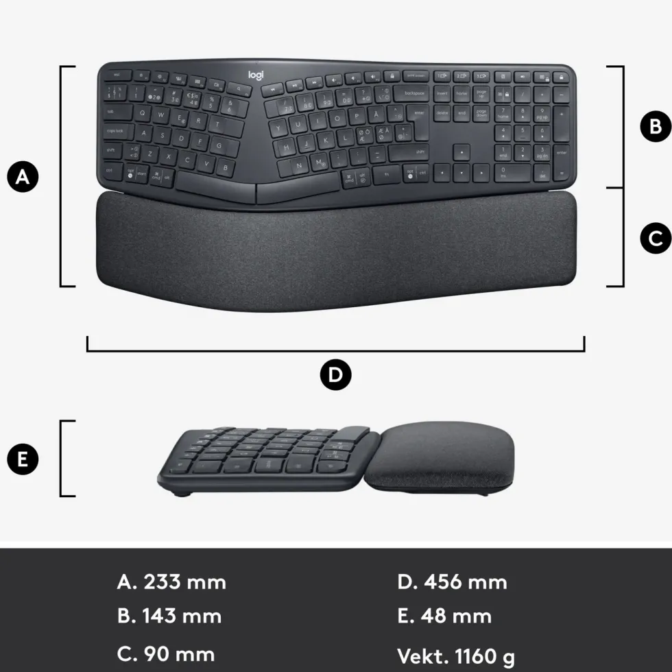 Logitech Ergo K860 Ergonomisk tastatur