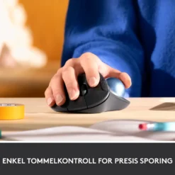Logitech Ergo M575 Trådløs datamus Svart