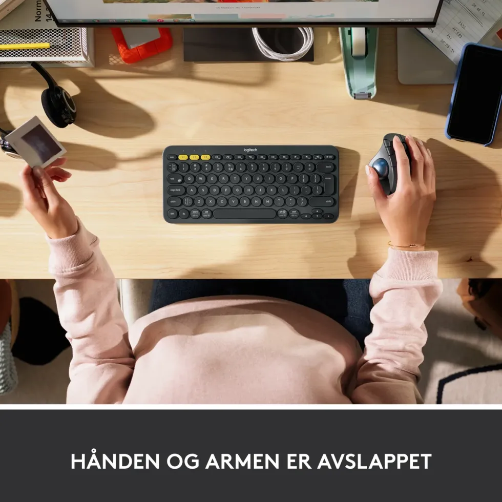Logitech Ergo M575 Trådløs datamus Svart
