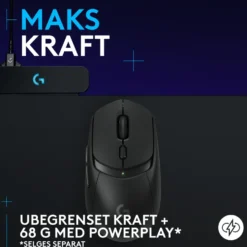 Logitech G G309 Lightspeed Trådløs datamus Svart