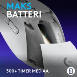 Logitech G G309 Lightspeed Trådløs datamus Hvit