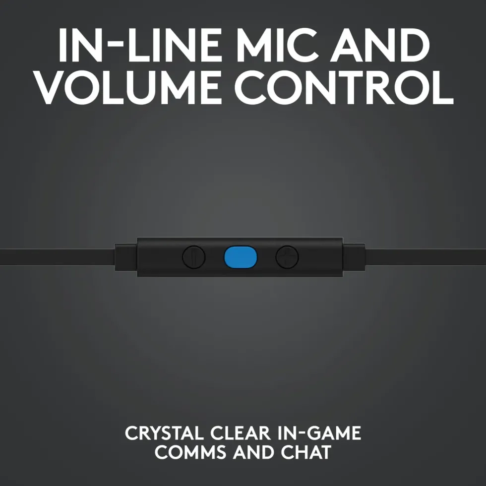 Logitech G 333 In-ear-gaminghodetelefoner Svart