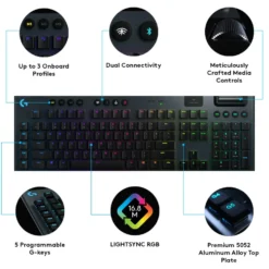 Logitech G 915 Lightspeed Mekanisk tastatur GL Clicky