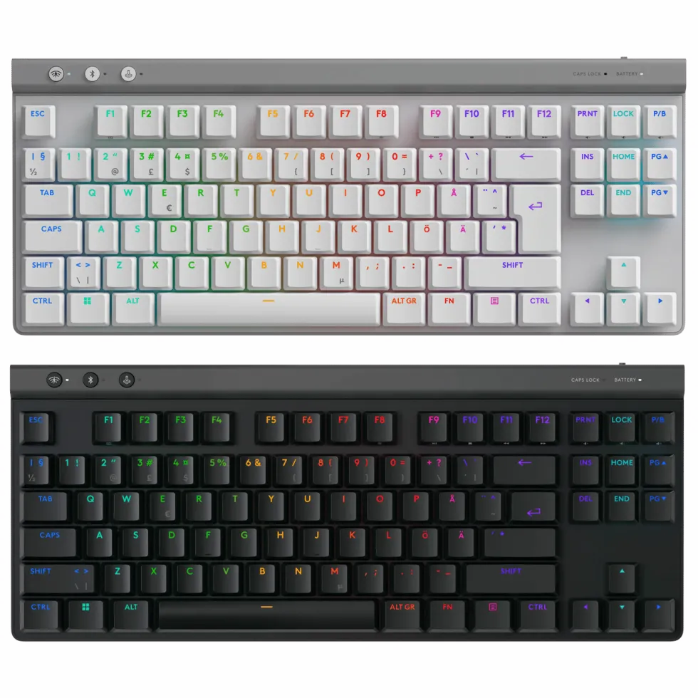 Logitech G515 Lightspeed TKL Trådløst gamingtastatur Tactile Svart