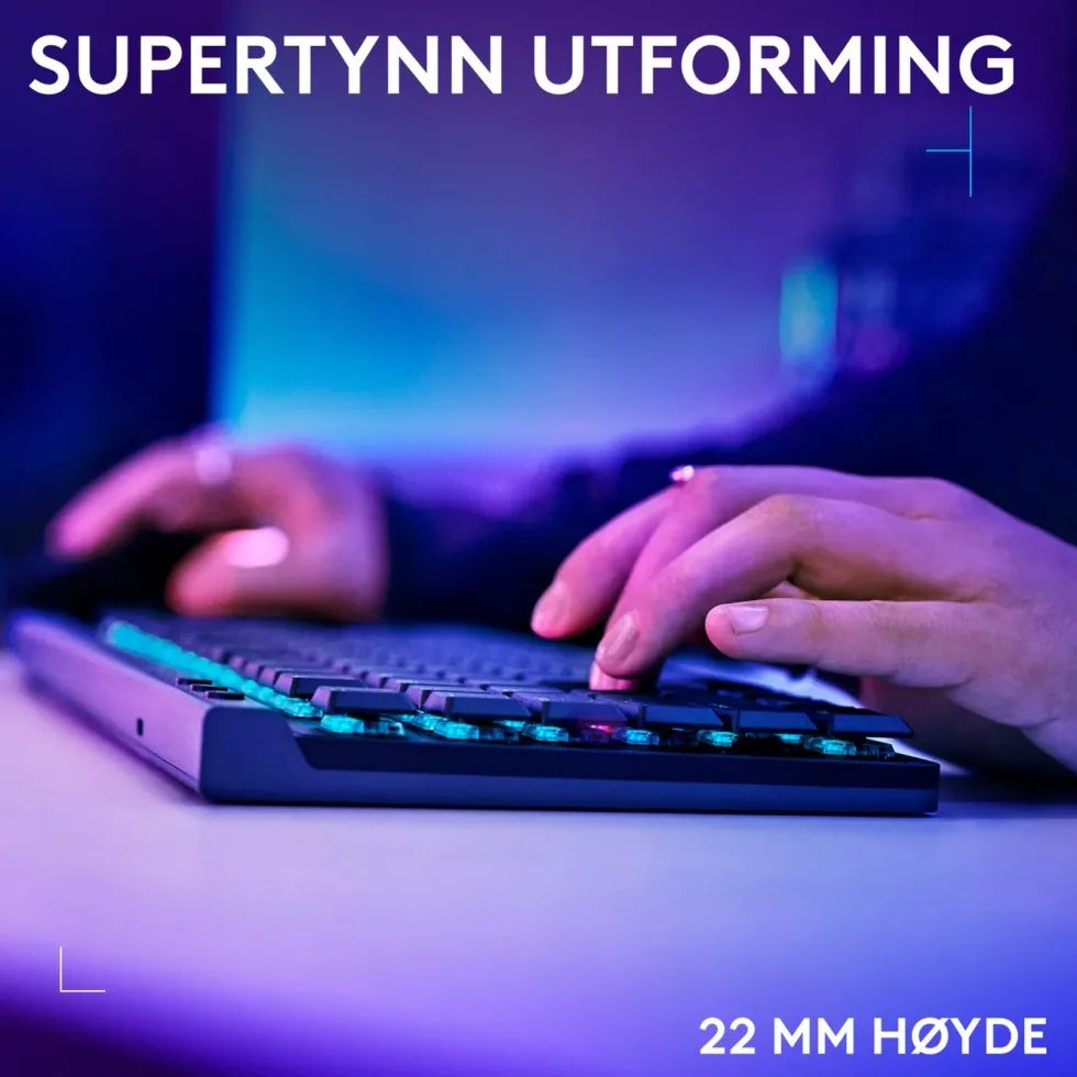 Logitech G515 Lightspeed TKL Trådløst gamingtastatur Tactile Svart