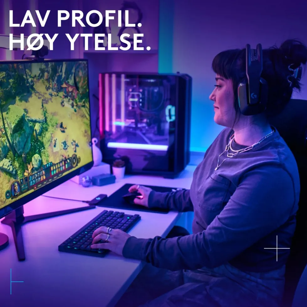 Logitech G515 Lightspeed TKL Trådløst gamingtastatur Tactile Svart