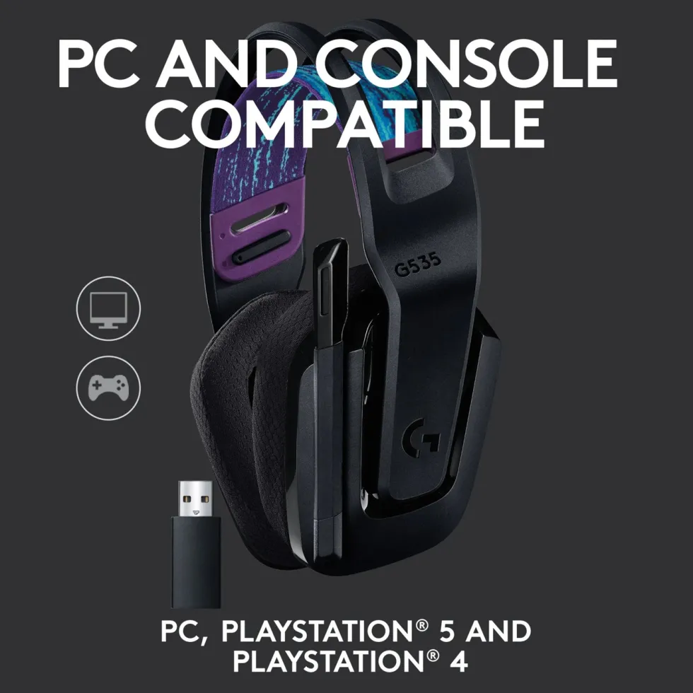 Logitech G 535 Lightspeed Trådløst gamingheadset