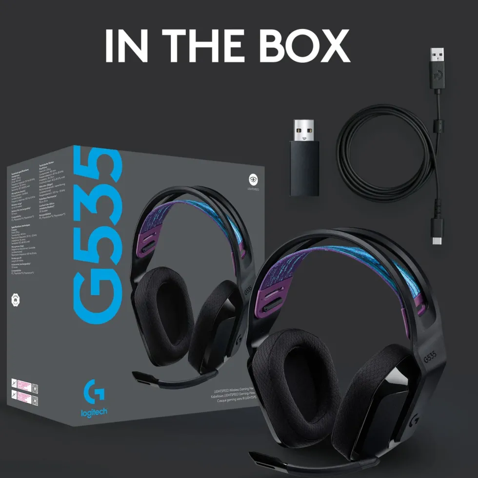 Logitech G 535 Lightspeed Trådløst gamingheadset