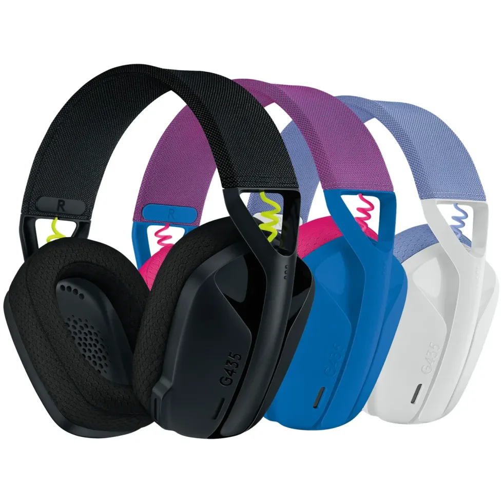 Logitech G 435 Lightspeed Trådløst gamingheadset Svart & Neongul