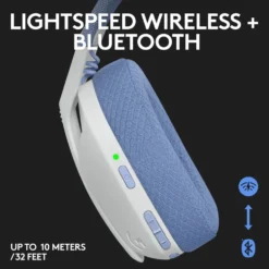 Logitech G 435 Lightspeed Trådløst gamingheadset Off-white & Lila