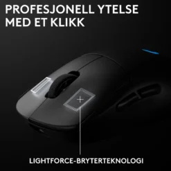 Logitech G Pro 2 Trådløs gamingmus for proffer Svart