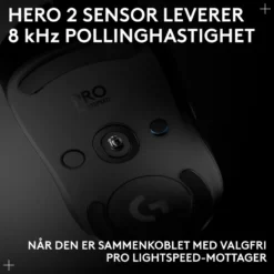 Logitech G Pro 2 Trådløs gamingmus for proffer Svart