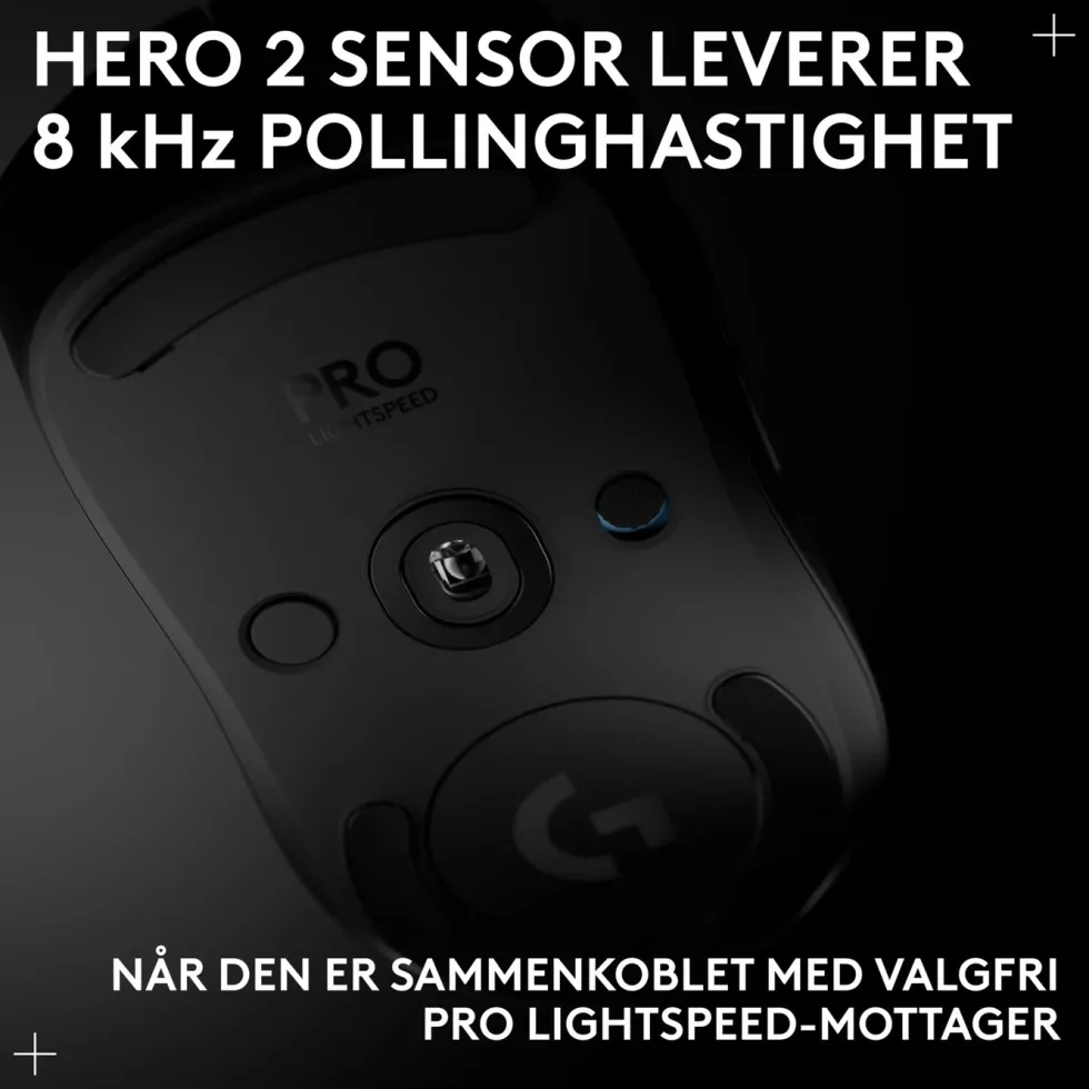 Logitech G Pro 2 Trådløs gamingmus for proffer Svart