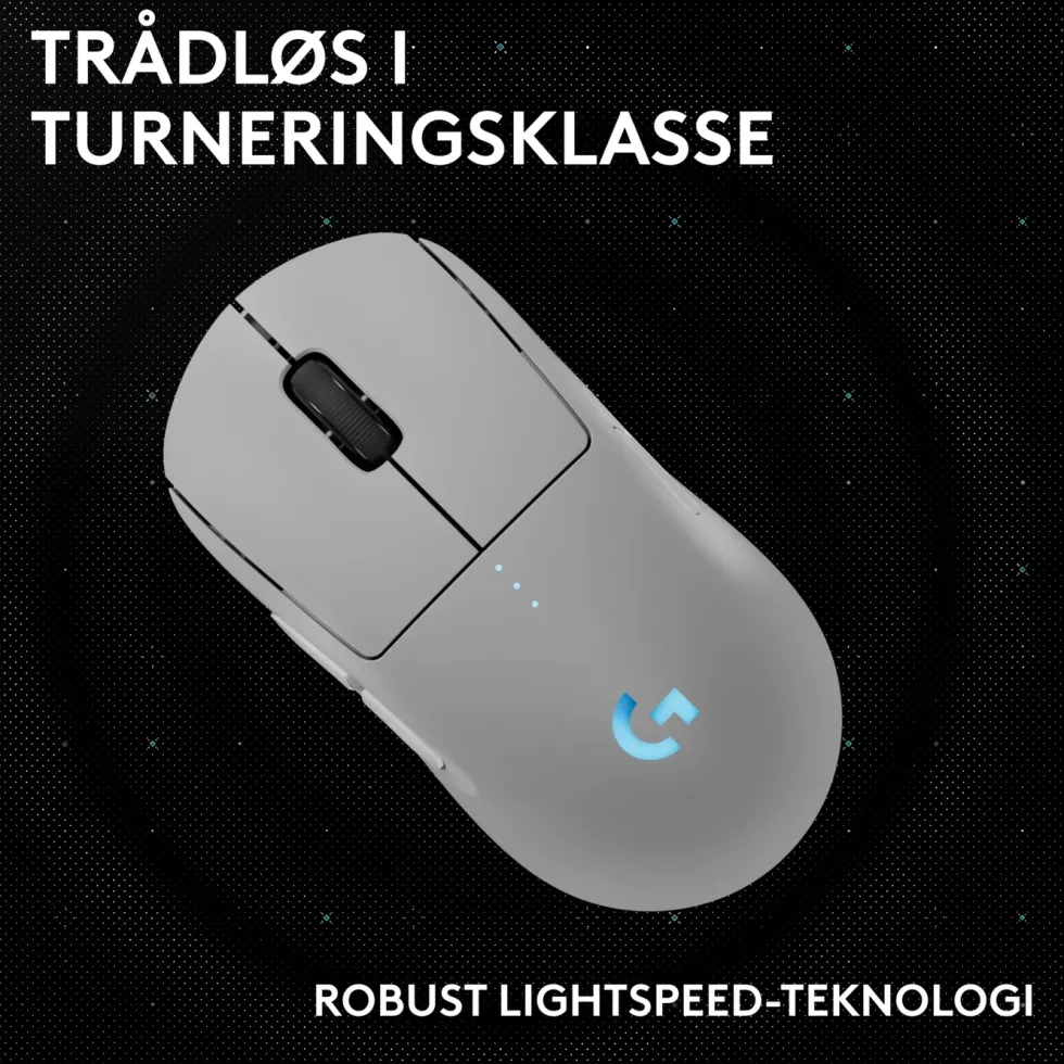 Logitech G Pro 2 Trådløs gamingmus for proffer Hvit
