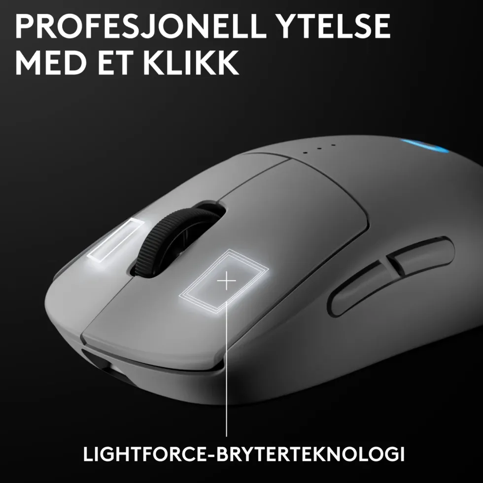 Logitech G Pro 2 Trådløs gamingmus for proffer Hvit