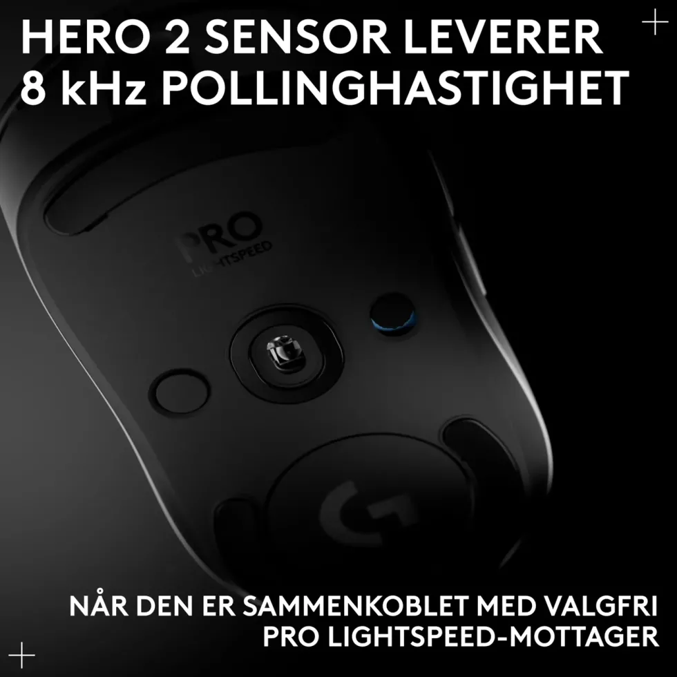 Logitech G Pro 2 Trådløs gamingmus for proffer Hvit