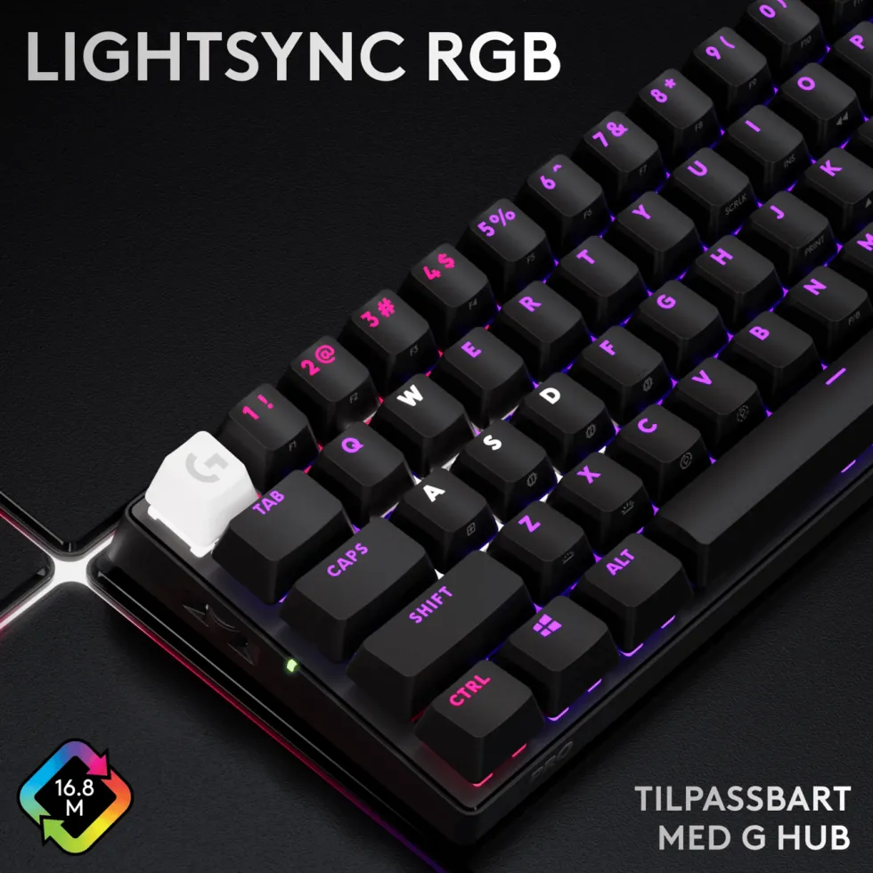 Logitech G PRO X 60 Lightspeed Trådløst gamingtastatur Tactile Black