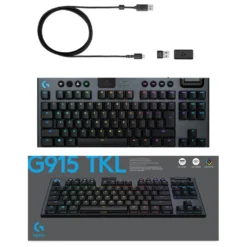 Logitech G 915 TKL Mekanisk tastatur GL Clicky Svart
