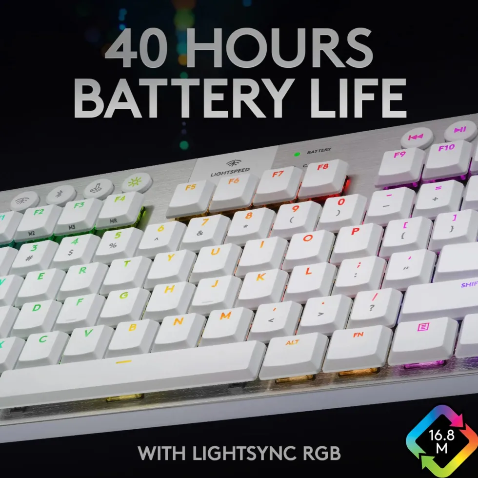 Logitech G 915 TKL Mekanisk tastatur GL Tactile Vit