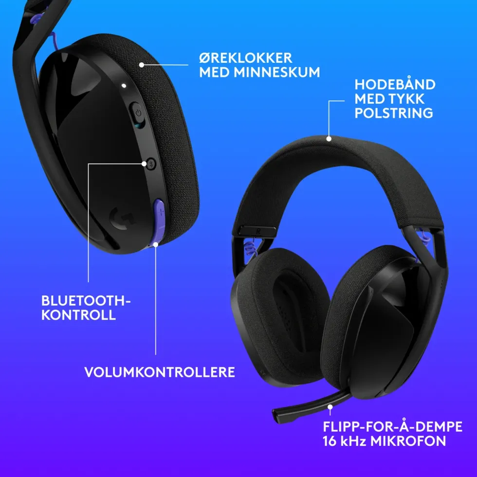 Logitech G321 Trådløst gamingheadset Svart