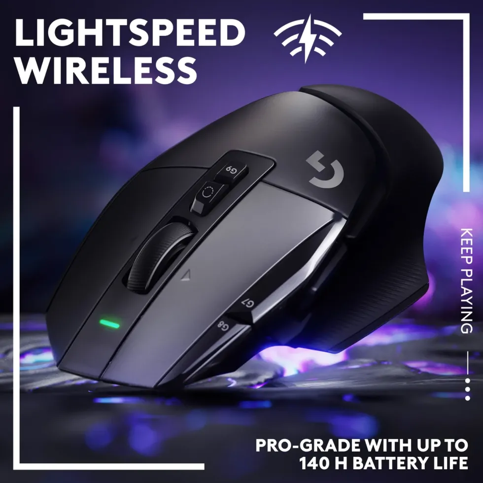 Logitech G 502 X Lightspeed Trådløs gamingmus Svart