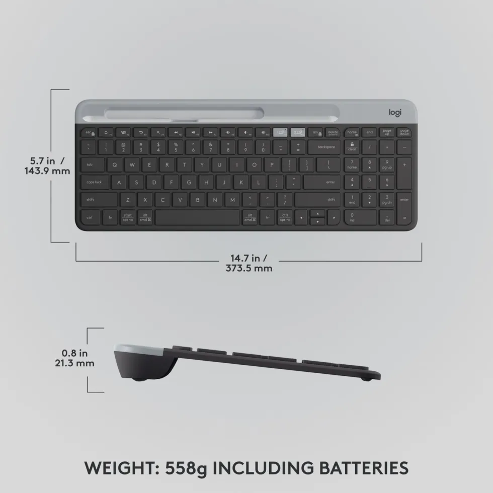 Logitech K580 Slim Trådløst tastatur