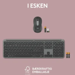 Logitech MK950 Signature Slim Trådløst tastatur og mus