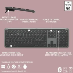 Logitech MK950 Signature Slim Trådløst tastatur og mus