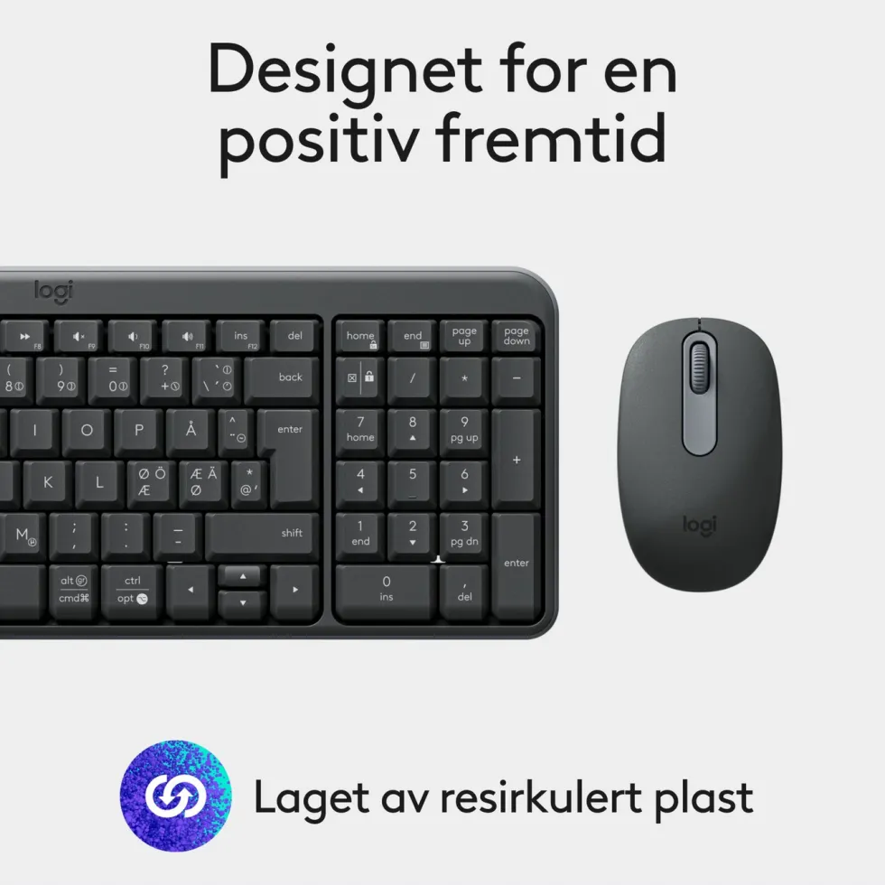 Logitech MK250 Trådløst tastatur med mus
