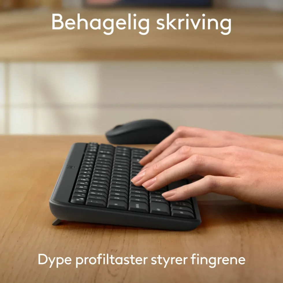 Logitech MK250 Trådløst tastatur med mus