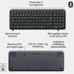 Logitech MK250 Trådløst tastatur med mus