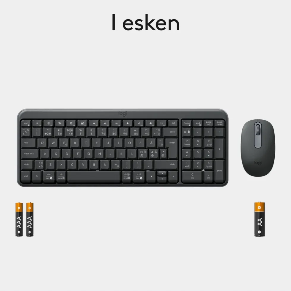 Logitech MK250 Trådløst tastatur med mus