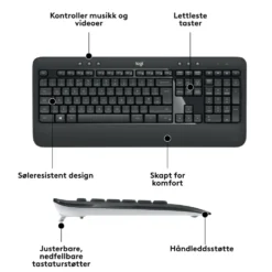 Logitech MK540 Trådløst tastatur og mus